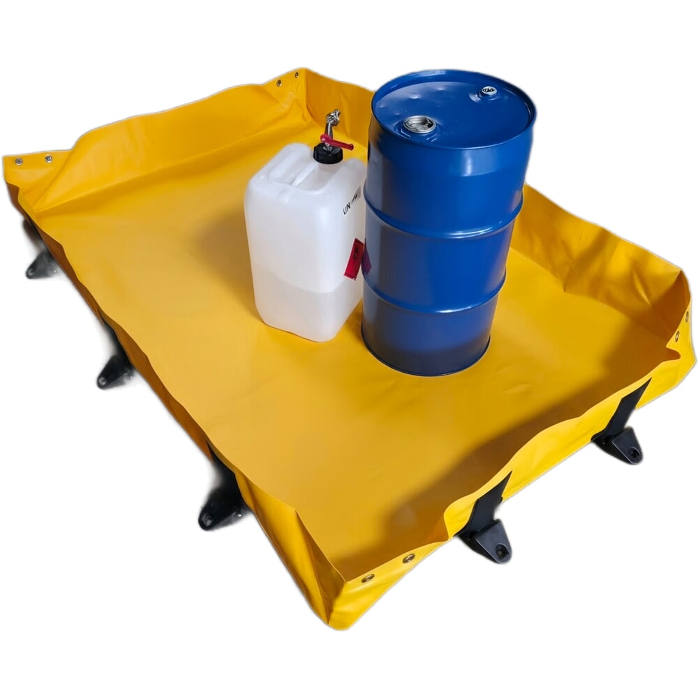 Obrázok výrobku: Steinbock® skladacia záchytná vaňa Light z PVC, v × š × h 203 × 1 200 × 1 800 mm, záchytný objem 451 l