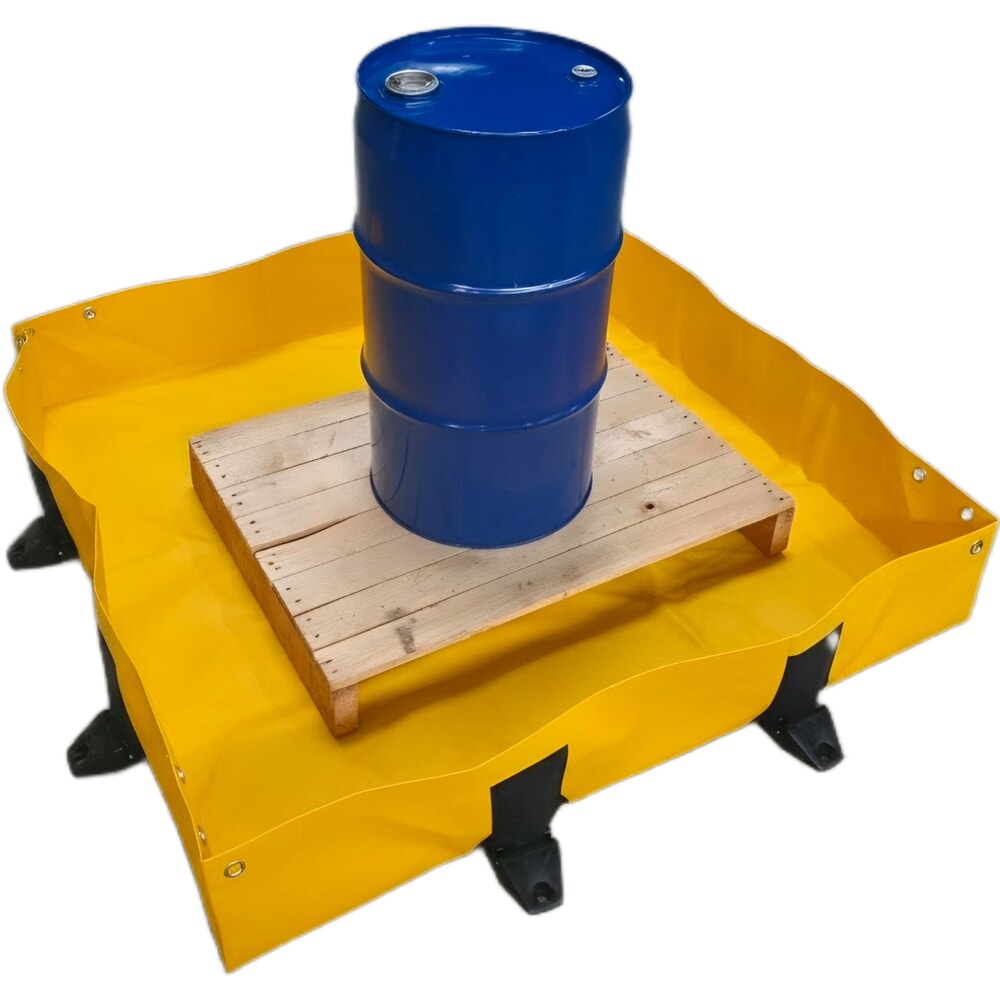 Obrázok výrobku: Steinbock® skladacia záchytná vaňa Light z PVC, v × š × h 203 × 1 200 × 1 200 mm, záchytný objem 299 l