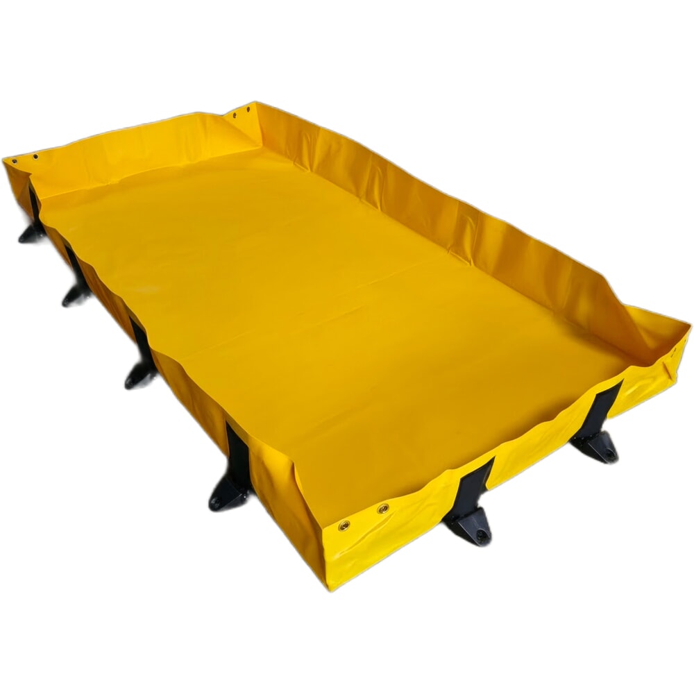 Číslo obrázka výrobku 6: Steinbock® skladacia záchytná vaňa Light z PVC, v × š × h 203 × 1 200 × 2 400 mm, záchytný objem 602 l