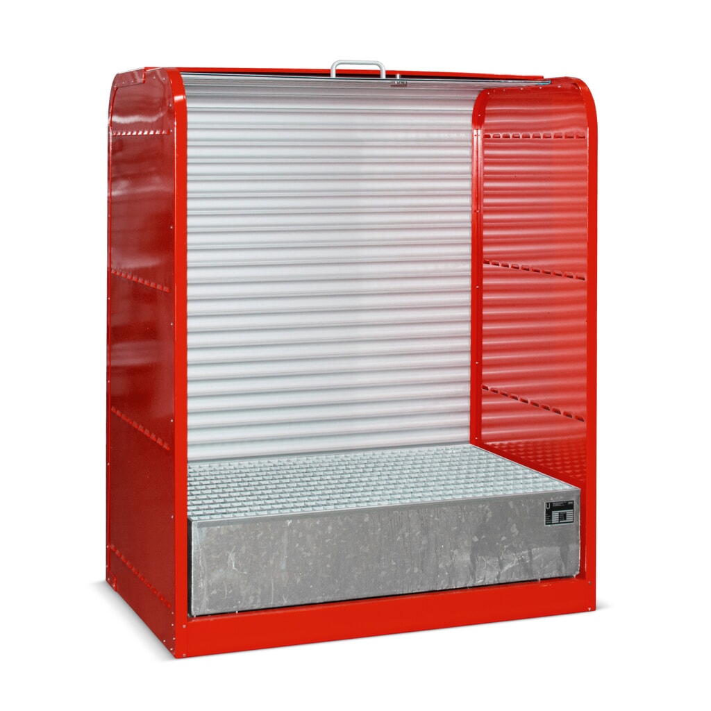 Bauer® Rolety s nebezpečným materiálom RSG1, vrátane Úchytka pre 2x 200 litrov Obrázok výrobku: Bauer® Rolety s nebezpečným materiálom RSG1, vrátane Úchytka pre 2x 200 litrov