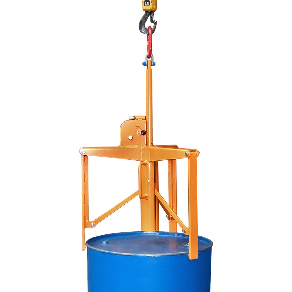 Bauer® pomôcka na uchopovanie sudov 3P, 3-bodový upínací systém, nosnosť 400 kg, lakovaná, žltooranžová Obrázok výrobku: Bauer® pomôcka na uchopovanie sudov 3P, 3-bodový upínací systém, nosnosť 400 kg, lakovaná, žltooranžová