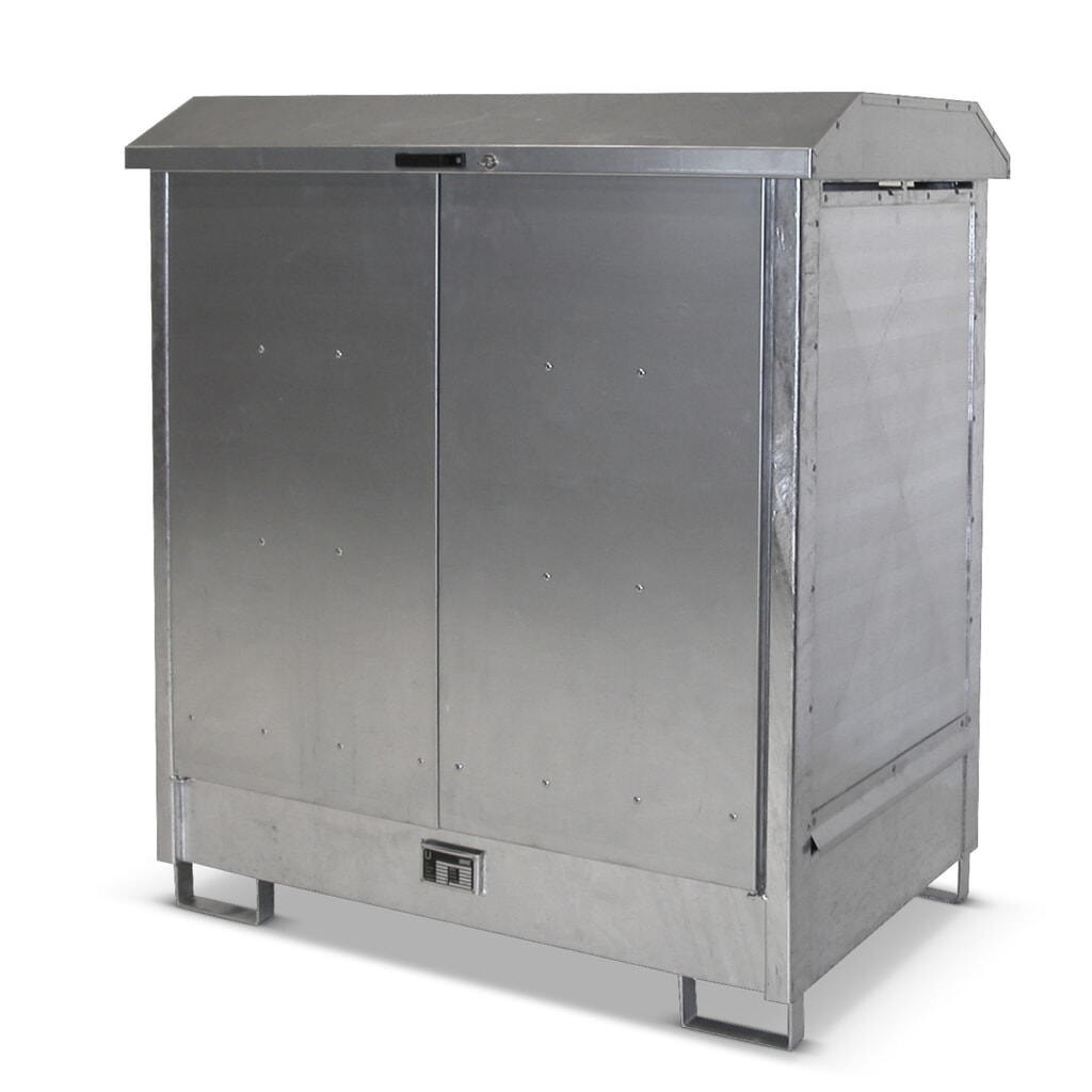 Bauer® Kontajner na skladovanie nebezpečných látok GD-N, vrát. záchytnej vane pre 2 × 200 l, v × š × h 1 610 × 1 440 × 1 015 mm Obrázok výrobku: Bauer® Kontajner na skladovanie nebezpečných látok GD-N, vrát. záchytnej vane pre 2 × 200 l, v × š × h 1 610 × 1 440 × 1 015 mm