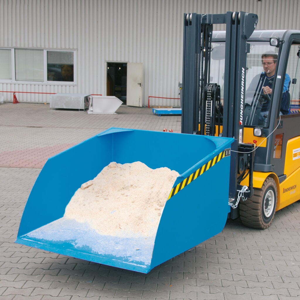 Bauer® Lyžica pre vysokozdvižný vozík, nosnosť 750 kg, objem 0,5 m³, modrá Obrázok výrobku: Bauer® Lyžica pre vysokozdvižný vozík, nosnosť 750 kg, objem 0,5 m³, modrá
