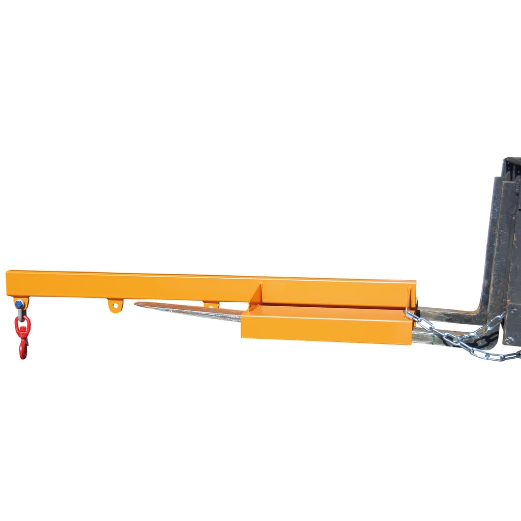 Bauer® rameno žeriava model 1, pevné vyhotovenie, 3 polohy háka, základná dĺžka 1 600 mm, nosnosť 1 000 kg, žltooranžové Obrázok výrobku: Bauer® rameno žeriava model 1, pevné vyhotovenie, 3 polohy háka, základná dĺžka 1 600 mm, nosnosť 1 000 kg, žltooranžové