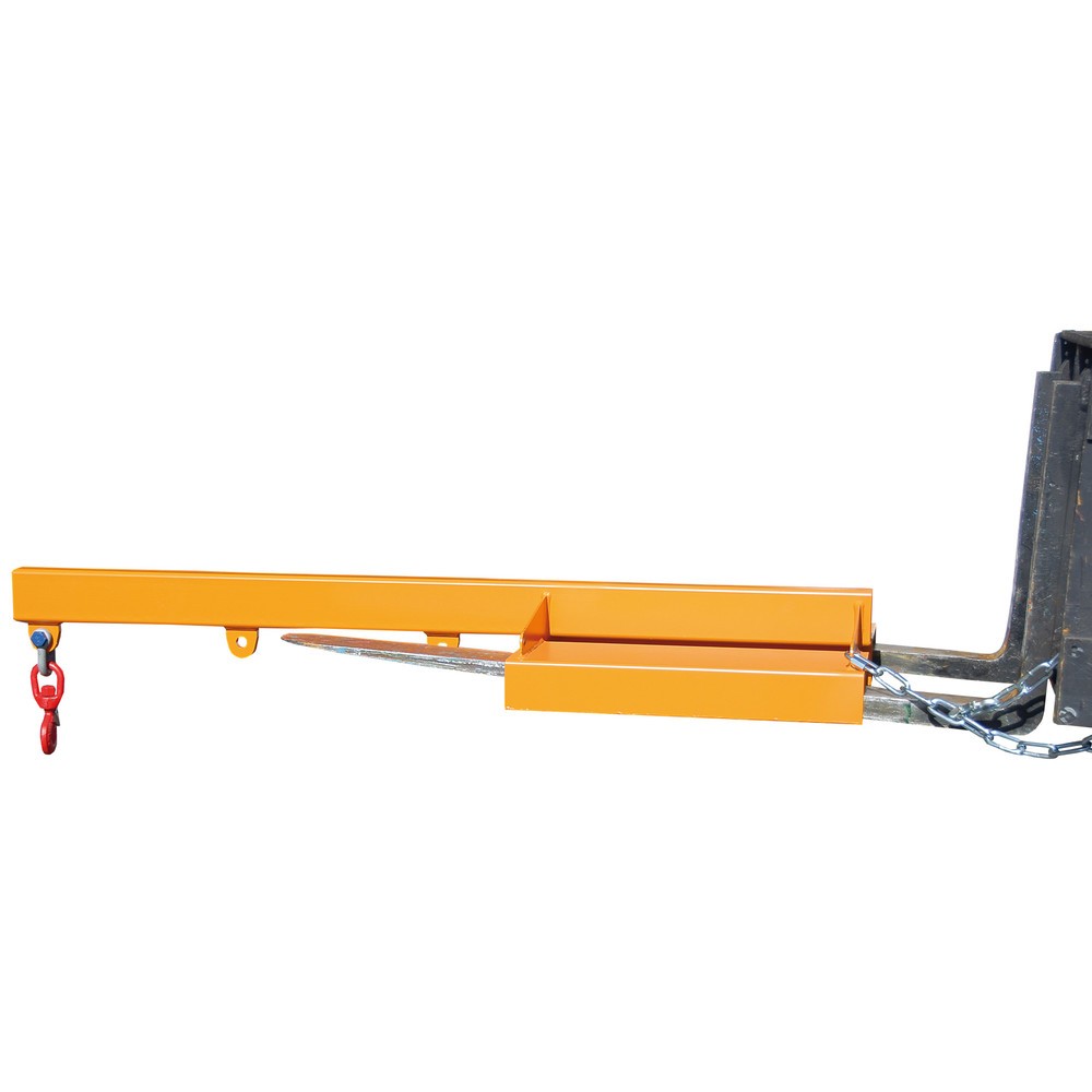 Číslo obrázka výrobku 1: Bauer® Rameno, model 1, pevné vyhotovenie, 3 pozície háku, základná dĺžka 1 600 mm, nosnosť 2 500 kg, žlto-oranžové