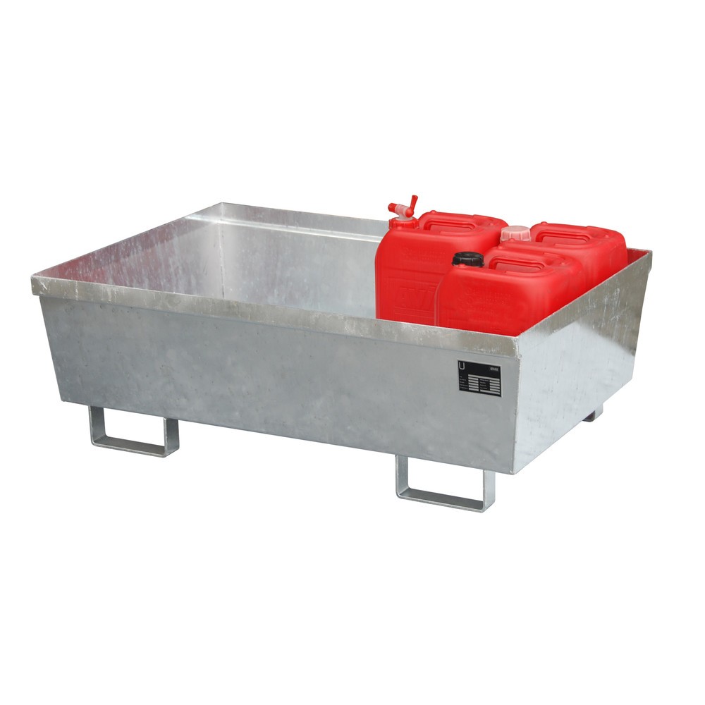 Číslo obrázka výrobku 1: Bauer® Odkvapkávacia vaňa z ocele, v x š x h 415 x 800 x 1 200 mm, bez mrežového roštu, žiarovo pozinkovaná