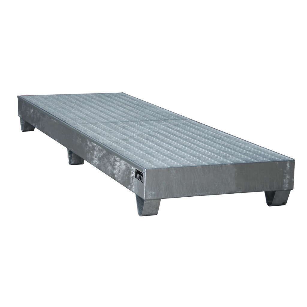 Bauer® záchytná vaňa z ocele, výška zasunutia 100 mm, v × š × h 250 × 2 400 × 800 mm, vrátane mriežkovaného roštu, pre 4 sudy s objemom 200 l, žiarovo pozinkovaná Číslo obrázka výrobku 2: Bauer® záchytná vaňa z ocele, výška zasunutia 100 mm, v × š × h 250 × 2 400 × 800 mm, vrátane mriežkovaného roštu, pre 4 sudy s objemom 200 l, žiarovo pozinkovaná
