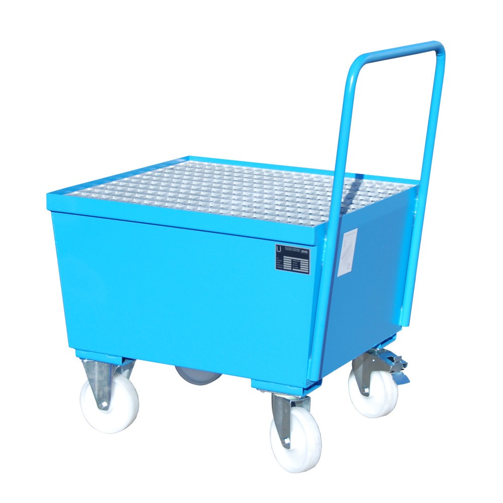 Číslo obrázka výrobku 2: Bauer® Odkvapkávacia vaňa, pojazdná, 1x 200 l stojaca, objem zachytenia 215 l, svetlomodrá