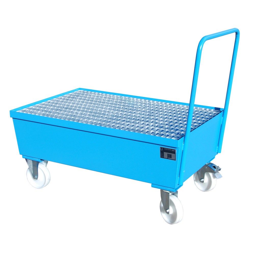 Číslo obrázka výrobku 3: Bauer® Odkvapkávacia vaňa, pojazdná, 2 x 200 l stojaca, objem zachytenia 225 l, svetlomodrá