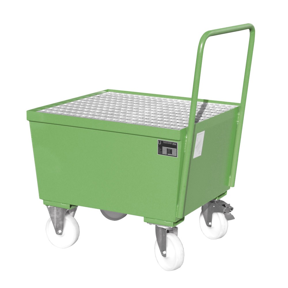 Obrázok výrobku: Bauer® Odkvapkávacia vaňa, pojazdná, 1x 200 l stojaca, objem zachytenia 215 l, žltozelená