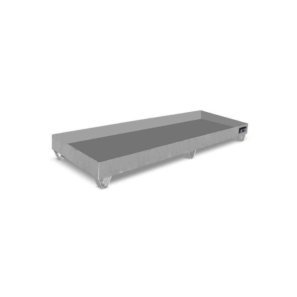 Obrázok výrobku: Bauer® Odkvapkávacia vanička z nerezovej ocele, V x Š x H 250 x 800 x 2,400 mm, 4 x 200 litrov