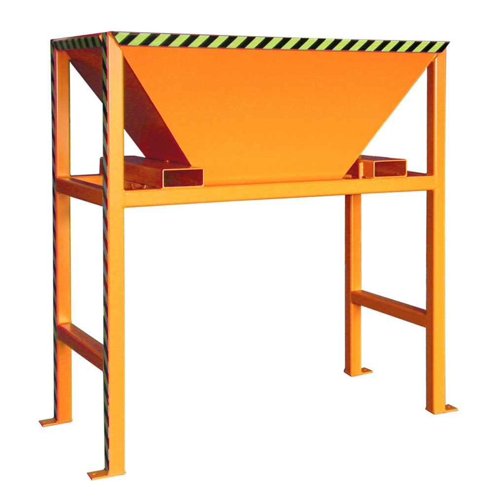Číslo obrázka výrobku 1: Bauer® Plniaci lievik pre prepravné vrecia BIG BAG, V x Š x H 2 050 x 1 980 x 980 mm, RAL 2000 žltooranžová