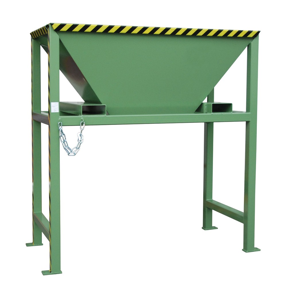 Číslo obrázka výrobku 1: Bauer® Plniaci lievik pre prepravné vrecia BIG BAG, V x Š x H 2 050 x 1 980 x 980 mm, RAL 6011 žltozelená