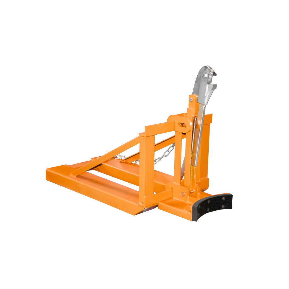 Číslo obrázka výrobku 3: Bauer® Podávač sudov, oceľové a plastové L-valcové sudy, nosnosť 800 kg, RAL 2000 žlto-oranžová