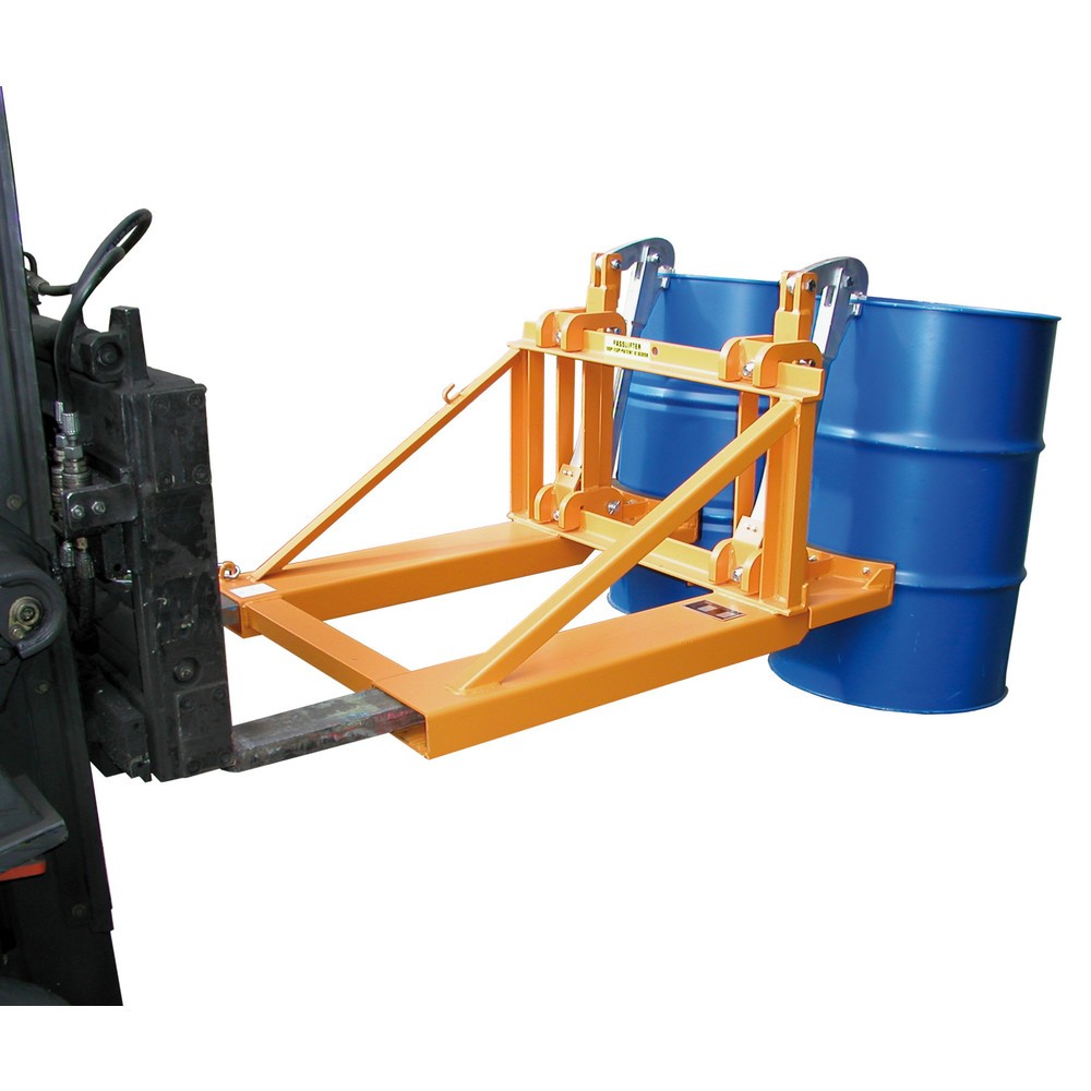Číslo obrázka výrobku 1: Bauer® Podávač sudov, oceľové a plastové L-valcové sudy, nosnosť 1 600 kg, RAL 2000 žlto-oranžová