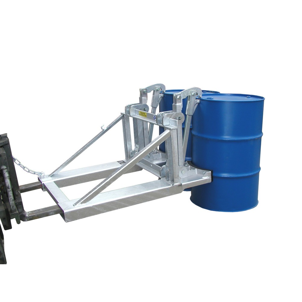Číslo obrázka výrobku 3: Bauer® Podávač sudov, oceľové a plastové L-valcové sudy, nosnosť 1 600 kg, pozinkovaný