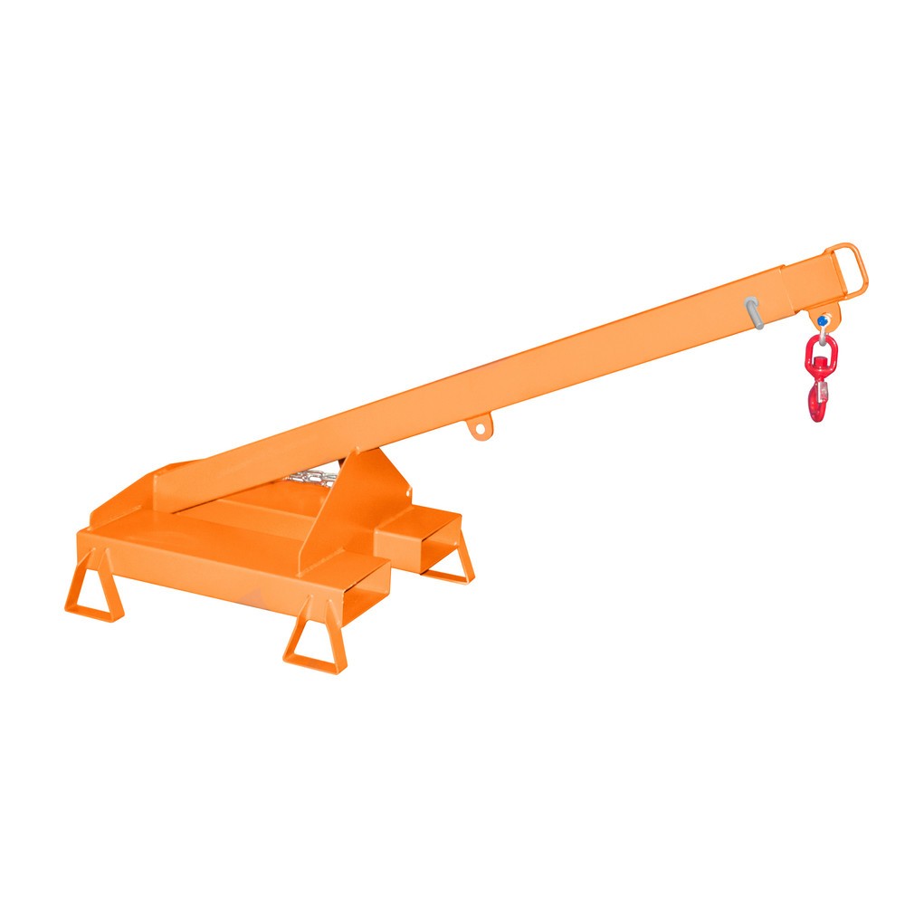 Číslo obrázka výrobku 2: Bauer® Rameno, model 3, teleskopické, 2 pozície háku, základná dĺžka 1 600 mm, nosnosť 1 000 kg, žlto-oranžové