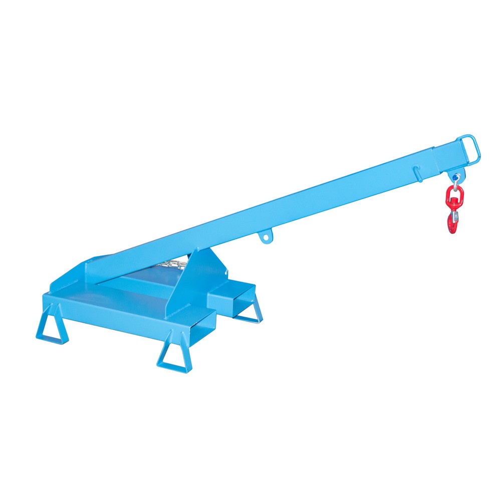 Číslo obrázka výrobku 2: Bauer® Rameno, model 3, teleskopické, 2 pozície háku, základná dĺžka 1 600 mm, nosnosť 1 000 kg, svetlomodré