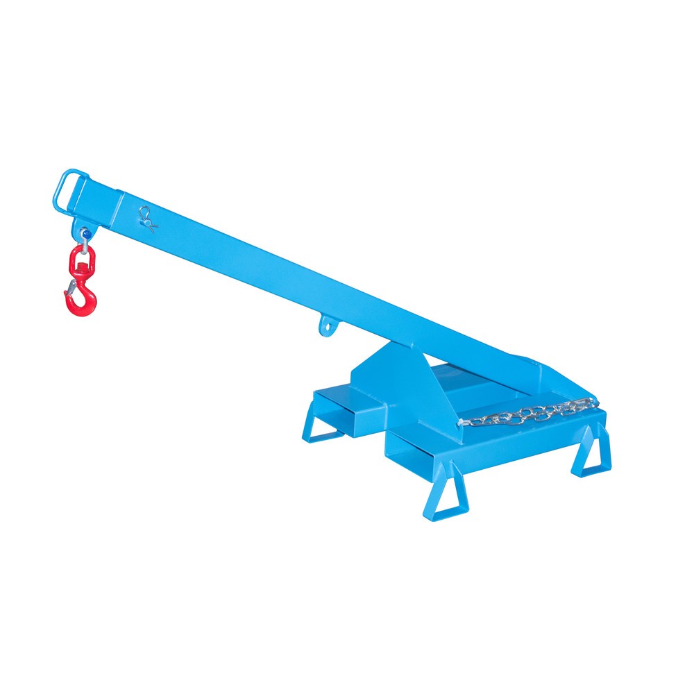Číslo obrázka výrobku 3: Bauer® Rameno, model 3, teleskopické, 2 pozície háku, základná dĺžka 1 600 mm, nosnosť 1 000 kg, svetlomodré