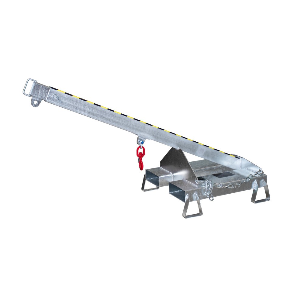 Číslo obrázka výrobku 1: Bauer® Rameno, model 3, teleskopické, 2 pozície háku, základná dĺžka 1 600 mm, nosnosť 1 000 kg, pozinkované