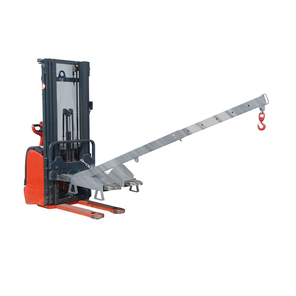 Číslo obrázka výrobku 2: Bauer® Rameno, model 3, teleskopické, 2 pozície háku, základná dĺžka 1 600 mm, nosnosť 1 000 kg, pozinkované