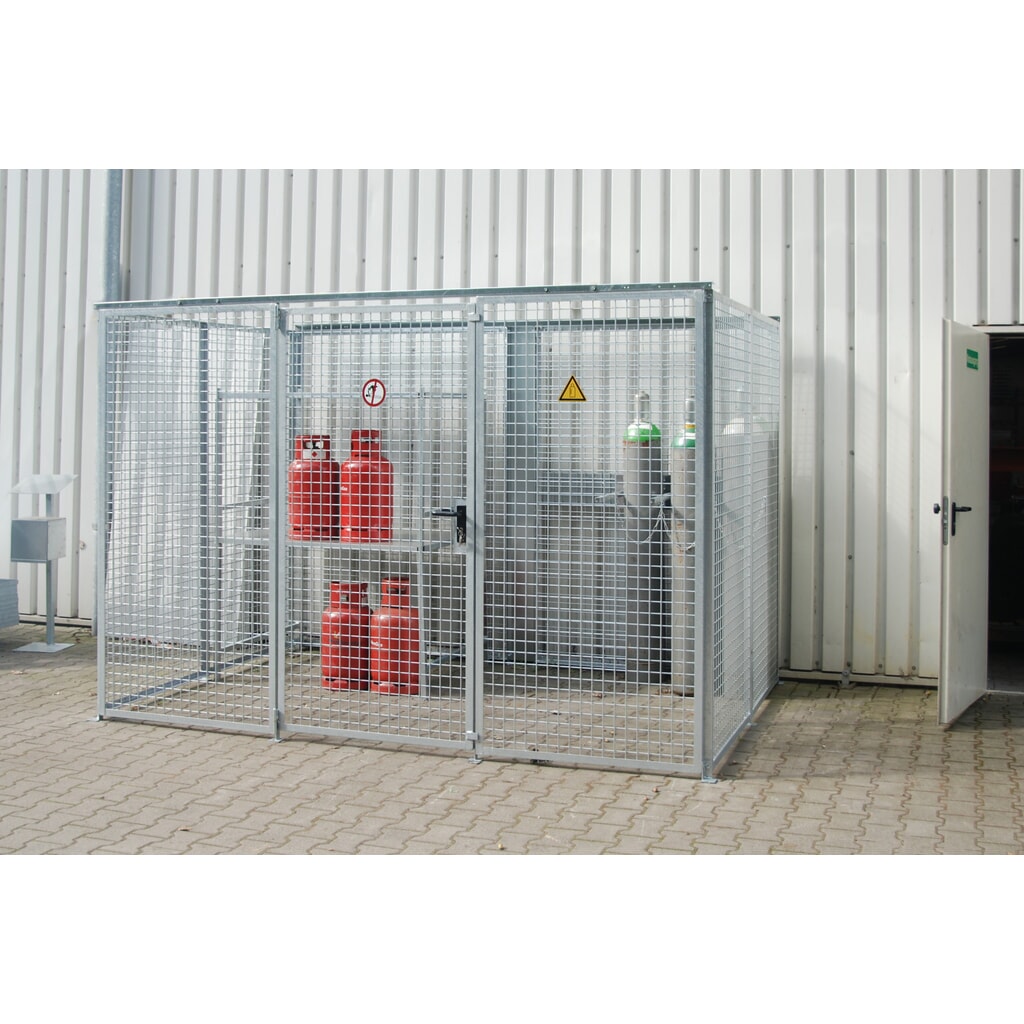 Číslo obrázka výrobku 2: Bauer® skladovací box na plynové fľaše TRGS 510 bez strechy, 1-dverový, 104 fliaš