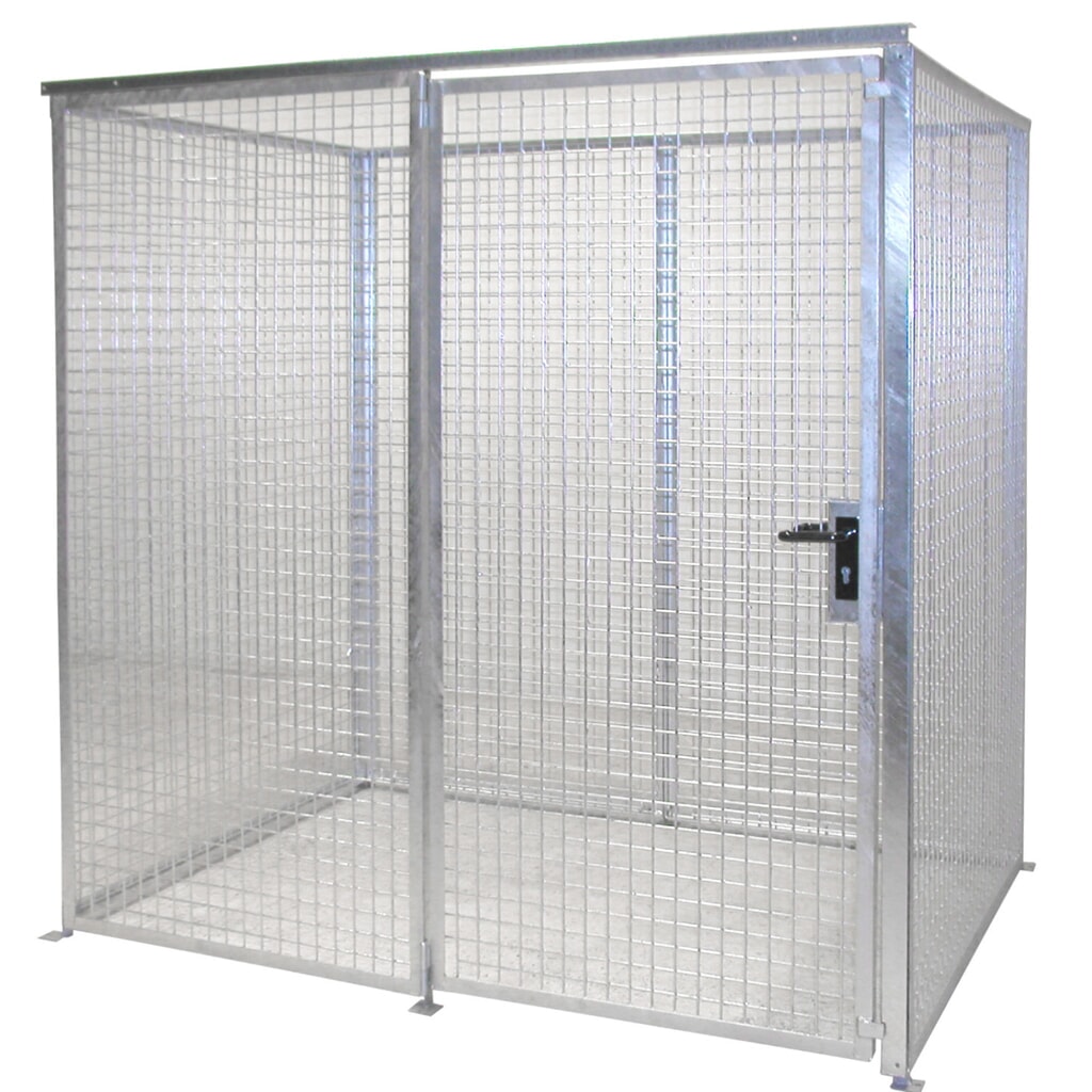 Bauer® Skladovací box na plynové fľaše TRGS 510 bez strechy, 1-dverový, 48 fliaš Obrázok výrobku: Bauer® Skladovací box na plynové fľaše TRGS 510 bez strechy, 1-dverový, 48 fliaš