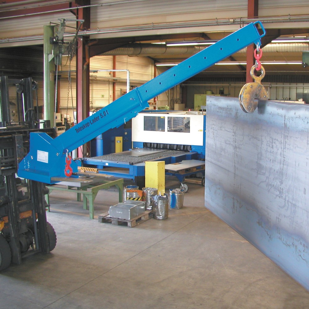 Číslo obrázka výrobku 1: Bauer® Teleskopický nakladač, model 1, dosah až 3 690 mm, nosnosť až 5 000 kg, svetlomodrý