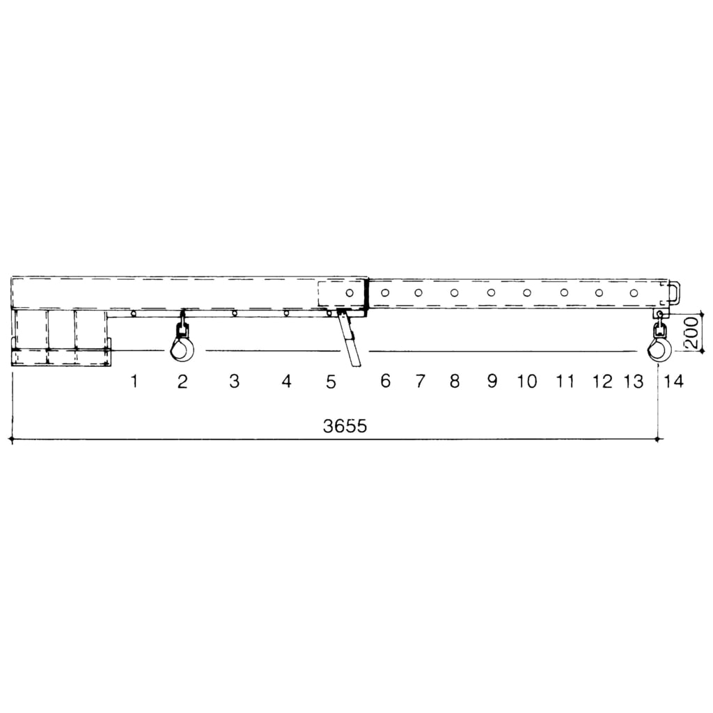 Bauer® rameno žeriava model 2, dosah do 3 655 mm, nosnosť do 2 500 kg, žltooranžové Číslo obrázka výrobku 3: Bauer® rameno žeriava model 2, dosah do 3 655 mm, nosnosť do 2 500 kg, žltooranžové