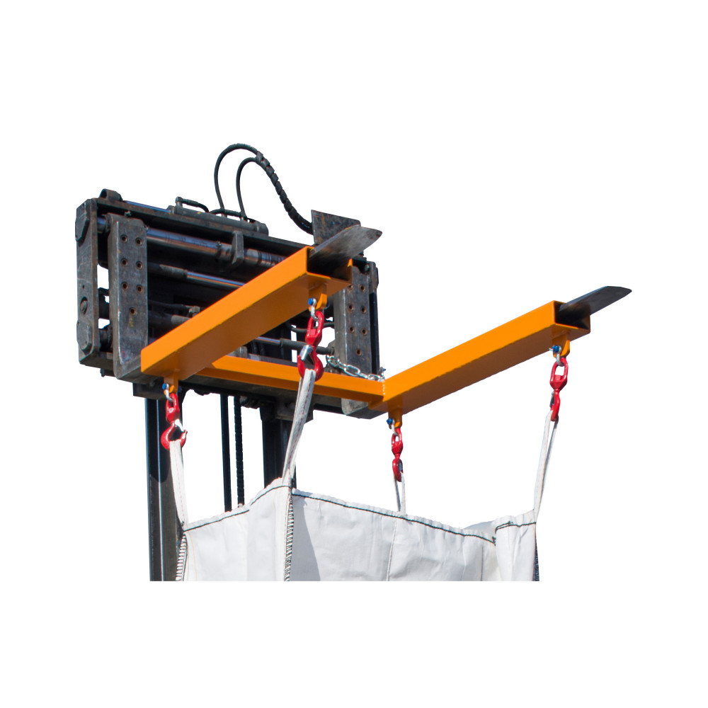 Číslo obrázka výrobku 2: Bauer® Traverse pre BIG BAG, vysokozdvižný vozík so 4 otočnými háčikmi, nosnosť 1.250 kg, maľovaný, RAL 2000 žltooranžová