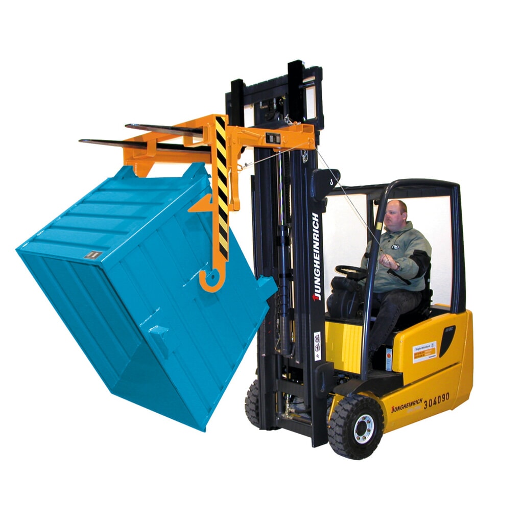 Bauer® Traverza pre stohovateľné vyklápacie zásobníky, objem 0,9 m³, RAL 5012 svetlomodrá Číslo obrázka výrobku 2: Bauer® Traverza pre stohovateľné vyklápacie zásobníky, objem 0,9 m³, RAL 5012 svetlomodrá