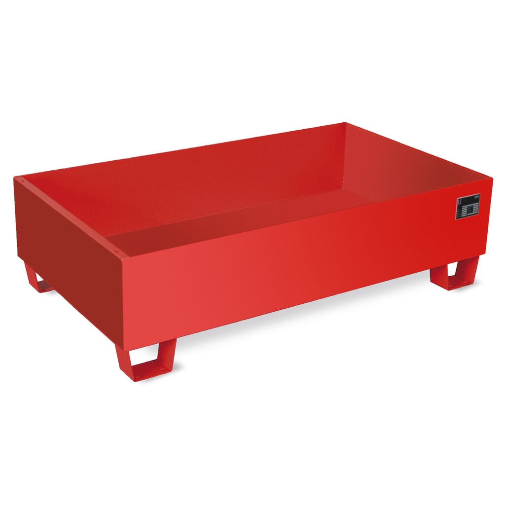 Bauer® záchytná vaňa z ocele, modul MAW, oceľový plech, v × š × h 365 × 735 × 1 290 mm, ohnivočervená Obrázok výrobku: Bauer® záchytná vaňa z ocele, modul MAW, oceľový plech, v × š × h 365 × 735 × 1 290 mm, ohnivočervená