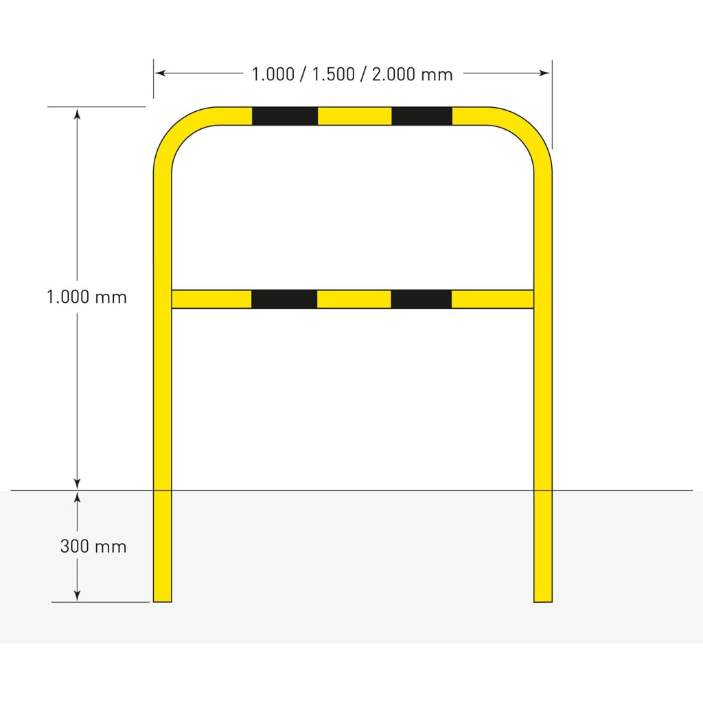 Bezpečnostná lišta, interiér, bočná montáž, odnímateľná, VxŠ 1300 x 1500 mm Číslo obrázka výrobku 6: Bezpečnostná lišta, interiér, bočná montáž, odnímateľná, VxŠ 1300 x 1500 mm