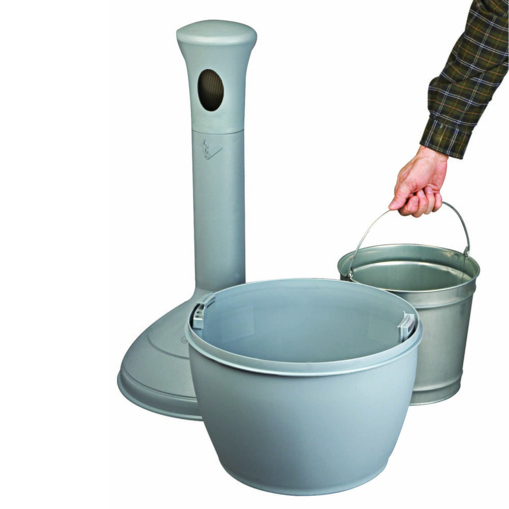 Číslo obrázka výrobku 4: Justrite Elite™ Safety Stojací popolník, 15 Liter, šedý