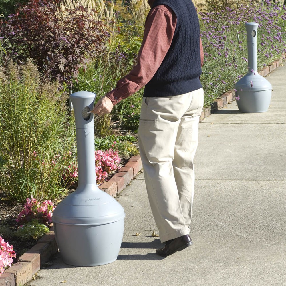 Číslo obrázka výrobku 5: Justrite Elite™ Safety Stojací popolník, 15 Liter, šedý