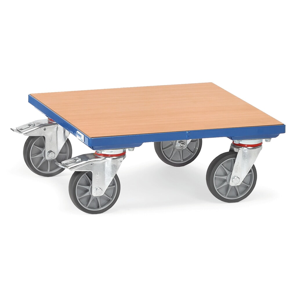 Škatuľový valec fetra® s drevenou plošinou, nosnosť 400 kg, ložná plocha Š x H 700 x 700 mm Obrázok výrobku: Škatuľový valec fetra® s drevenou plošinou, nosnosť 400 kg, ložná plocha Š x H 700 x 700 mm