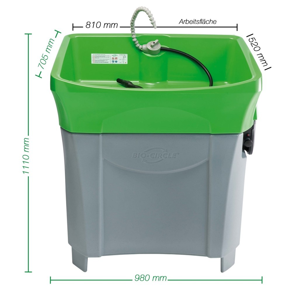 Číslo obrázka výrobku 13: Čistiaci stroj BIO-CIRCLE maxi, v × š × h 1 090 × 980 × 980 mm