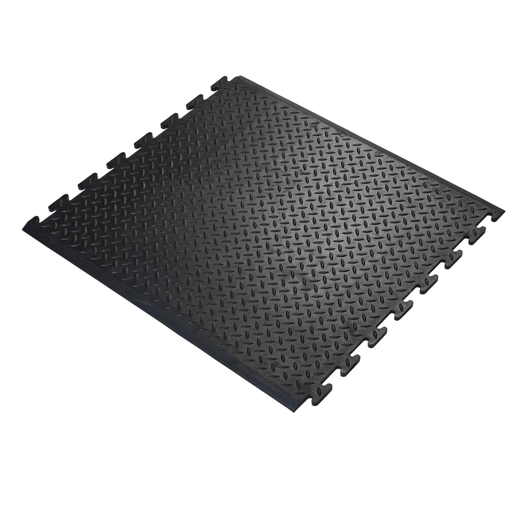 COBA Pracovná rohož Comfort-Lok, stredový kus, š × h 700 × 800 mm, čierna Obrázok výrobku: COBA Pracovná rohož Comfort-Lok, stredový kus, š × h 700 × 800 mm, čierna