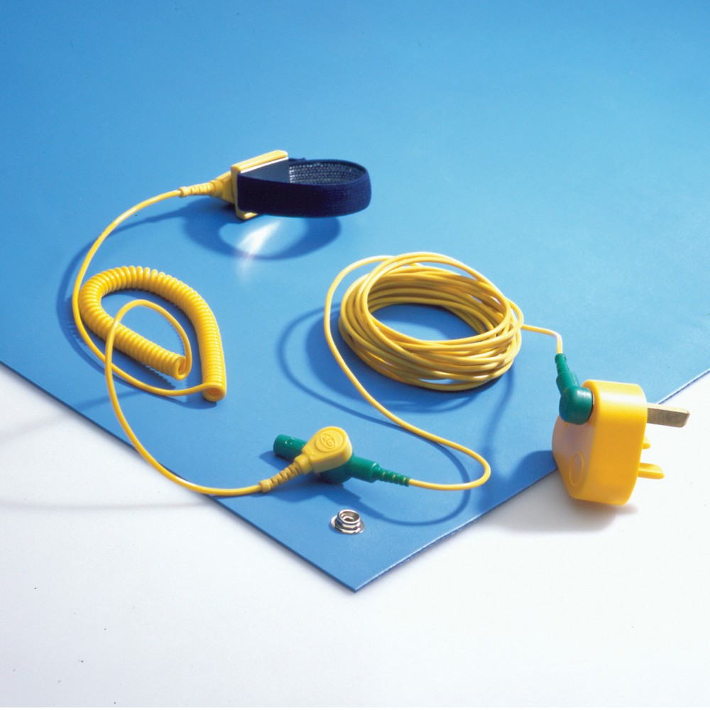 Číslo obrázka výrobku 3: COBA Modrá PVC ESD pracovná rohož s vodivou vrstvou š xH 1200 x za meter