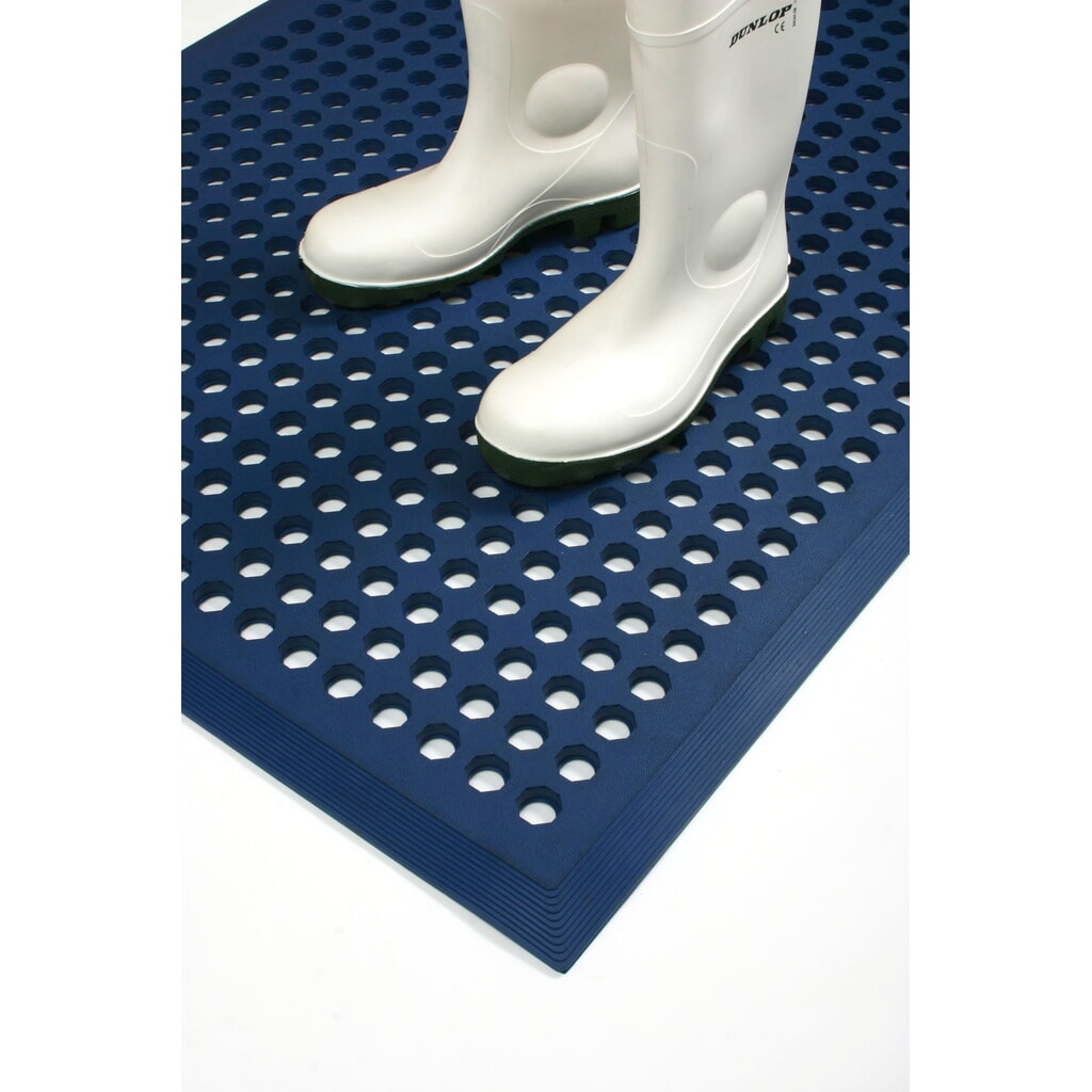 COBA Protišmyková rohož Worksafe, š × h 900 × 1 500 mm, modrá Číslo obrázka výrobku 4: COBA Protišmyková rohož Worksafe, š × h 900 × 1 500 mm, modrá