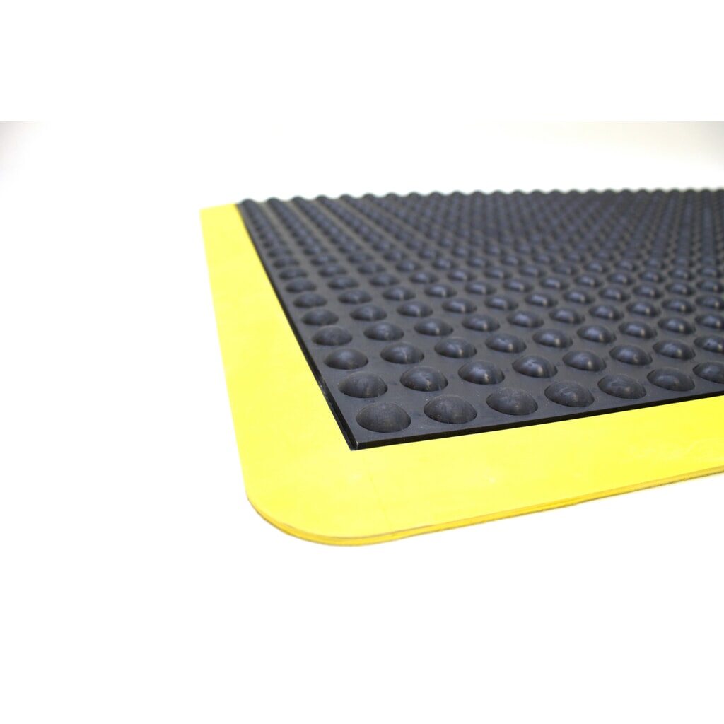 COBA Protiúnavová rohož Bubblemat Safety, koncový kus, š × h 600 × 900 mm, čierno-žltá Číslo obrázka výrobku 2: COBA Protiúnavová rohož Bubblemat Safety, koncový kus, š × h 600 × 900 mm, čierno-žltá