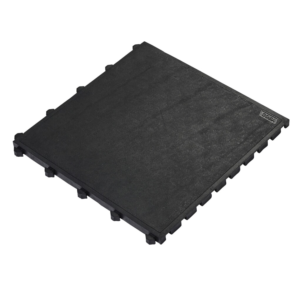Obrázok výrobku: COBA Protiúnavová rohož Fatigue Lock Premium, uzavretá, š × h 500 × 500 mm, čierna