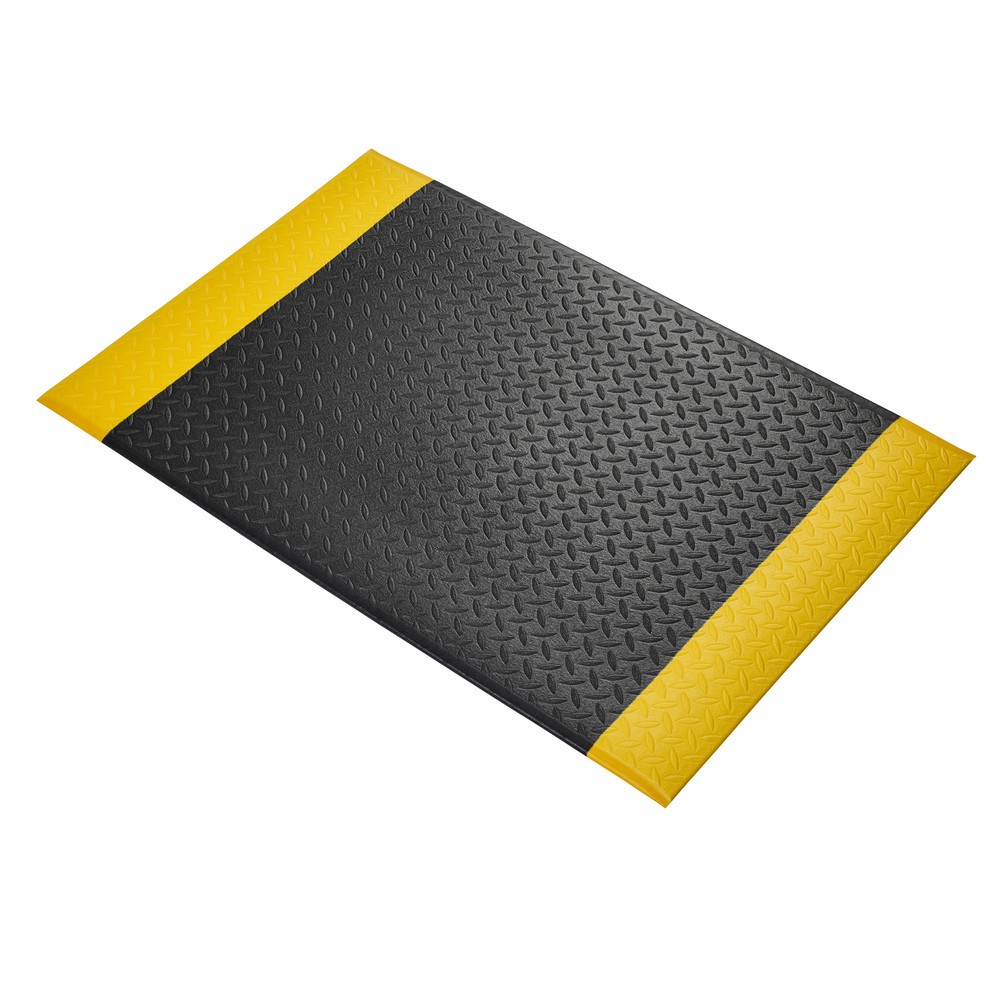 Číslo obrázka výrobku 1: COBA Protiúnavová rohož Orthomat® Diamond, š × h 600 × 900 mm, čierno-žltá