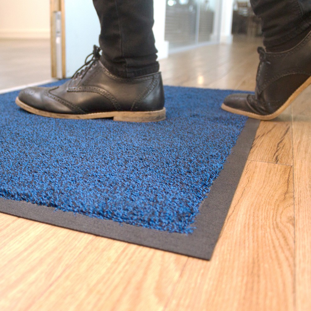 Číslo obrázka výrobku 3: COBA Čierna modrá nylonová Dirt Trapper Mat 600 x 850mm š xH