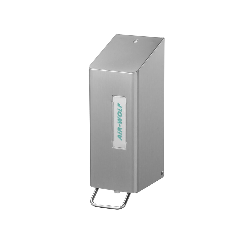 Dávkovač mydla a dezinfekčného prostriedku Air-Wolf série Omega z brúsenej nehrdzavejúcej ocele na 600 ml krému na umývanie rúk, resp. dezinfekčného prostriedku Číslo obrázka výrobku 1: Dávkovač mydla a dezinfekčného prostriedku Air-Wolf série Omega z brúsenej nehrdzavejúcej ocele na 600 ml krému na umývanie rúk, resp. dezinfekčného prostriedku