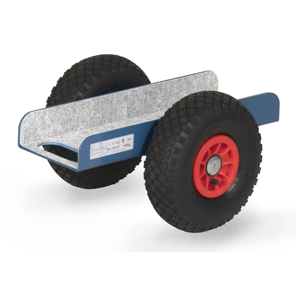 Obrázok výrobku: doskový valec fetra® s vložkou, nosnosť 400 kg, podpora 500 x 150 mm, vzduchové pneumatiky