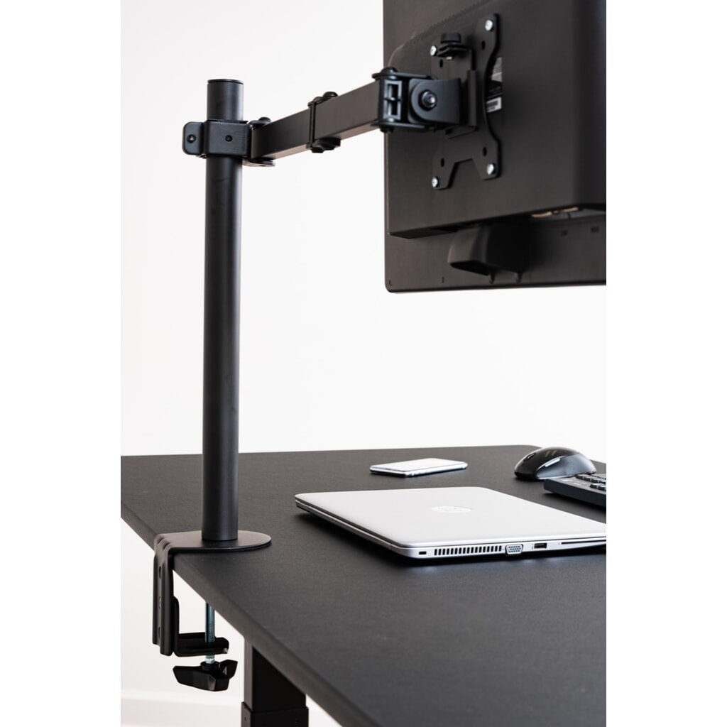 Držiak monitora pre 1 monitor, s funkciou naklonenia a otáčania, čierny Číslo obrázka výrobku 2: Držiak monitora pre 1 monitor, s funkciou naklonenia a otáčania, čierny