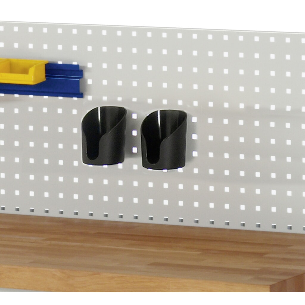 Držiak na fľašu na dierovanú dosku RAU, v × š × h 120 × 80 × 80 mm Obrázok výrobku: Držiak na fľašu na dierovanú dosku RAU, v × š × h 120 × 80 × 80 mm