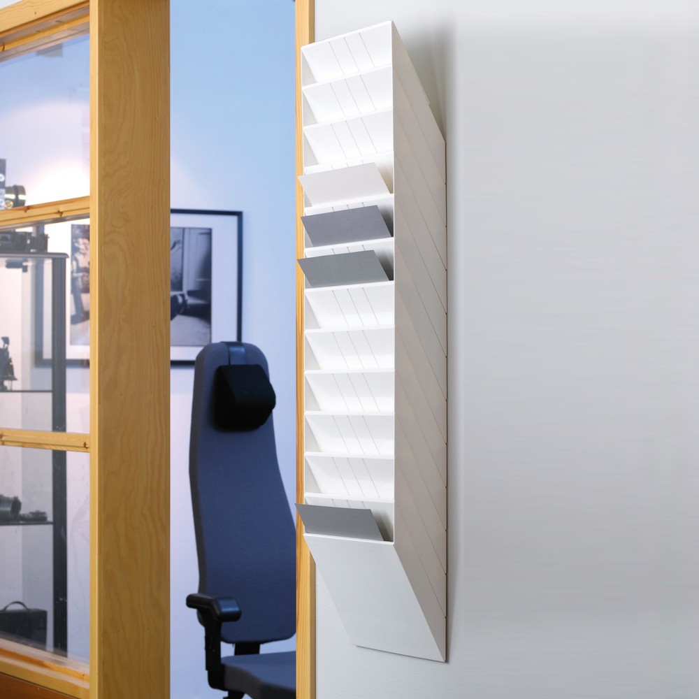 Číslo obrázka výrobku 2: Držiak prospektov DURABLE Flexiboxx, 12x DIN A4, formát na výšku, biely
