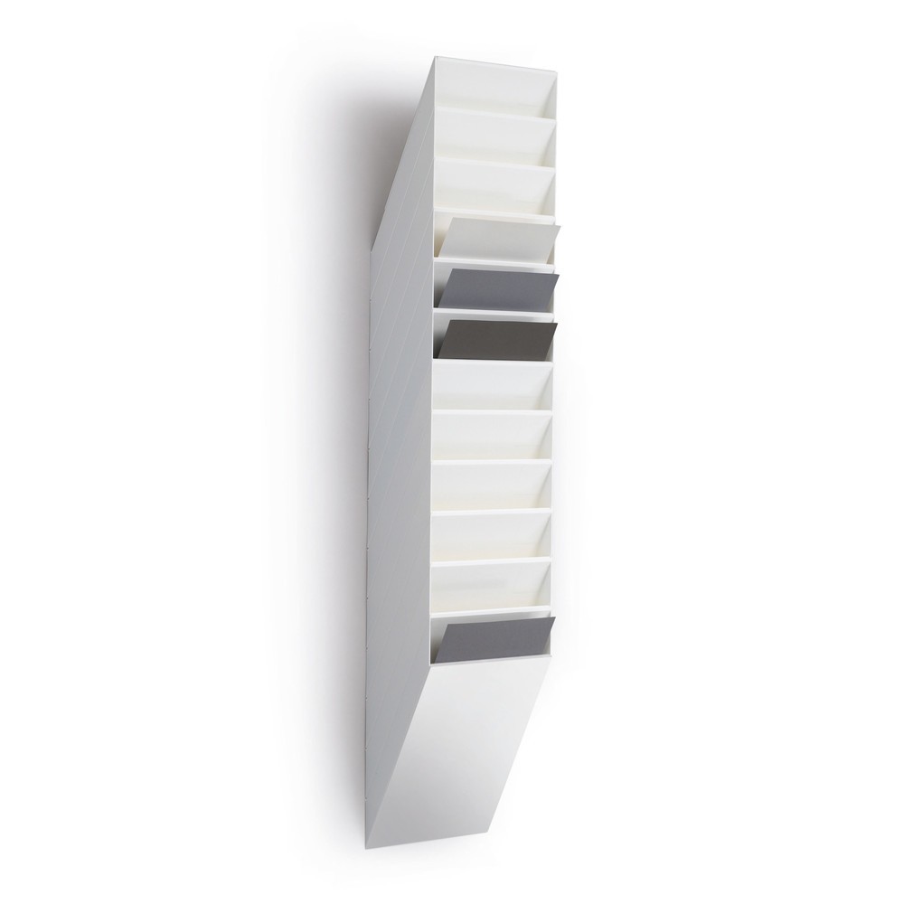 Číslo obrázka výrobku 1: Držiak prospektov DURABLE Flexiboxx, 12x DIN A4, formát na výšku, biely